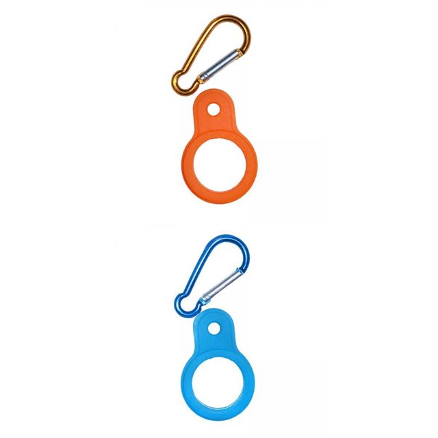 2 Uds Portabotellas de Agua Mosquetón de Aluminio Hebilla Clip Viaje Camping