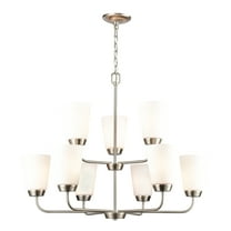 CN310922-Thomas Lighting-9 Light Chandelier-Brushed Nickel Finish    -Traditional Installation