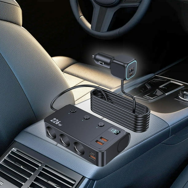 Adaptador De Cargador De Coche De 226 W Para Encendedor De Cigarrillos, Bomba De Aire Para Lavado De Coches.