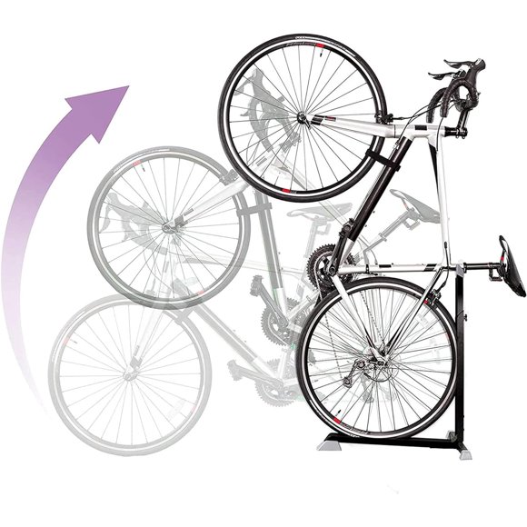 Bike Nook Support de Bicyclette, Conception Verticale Facile à Utiliser, Vous Permet de Ranger Votre Vélo Instantanément dans une Position de Poirier Gain de Place