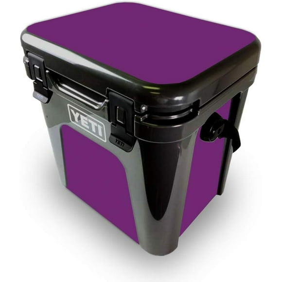 MightySkins Skin for Yeti Roadie 24 Hard Cooler - Solid Purple | Protective, Durable, and Unique Vinyl Decal wrap Cover