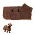 thumbnail image 1 of Albornoz de secado rápido para perros, toalla absorbente de microfibra para perros, higroscópico de secado rápido para mascotas, cuello y cintura ajustables, 1 of 5