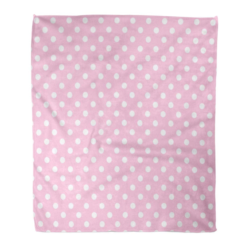 Ambesonne Pink Polka Dots Soft Flannel Fleece Throw Blanket Repeating Blots in Pastel Tones Illustration Cozy Plush for Indoor and Outdoor Use Yellow Multicolor 60 x 80 