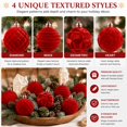 thumbnail image 4 of KuKeDi 12 Pack Christmas Ornaments Balls, 2.36 Inch Flocked Christmas Tree Decorations, 4 of 10