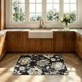 thumbnail image 4 of Lahome 2x3 Floral Washable Rugs for Entryway, Small Black Non Slip Bedroom Rug with Rubber Backing , Soft Ultra Thin  Indoor Mat for Bathroom Kitchen, 4 of 9