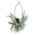 thumbnail image 4 of Northlight Frosted Mixed Foliage with Berries and Pinecone Artificial Christmas Wreath, 16-Inch,, 4 of 6