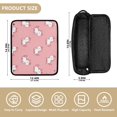 thumbnail image 4 of Hair Tool Organizer Bag with Heat Resistant Mat Removable Travel Storage Case for Hot Air Brushes Curling Irons Cute Unicorns with Pink Background, 4 of 8