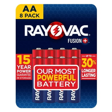 Rayovac Fusion AA Batteries (8 Pack), Double A Alkaline Batteries