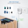 thumbnail image 4 of Adaptador de viaje TESSAN tipo D India Plug, paquete de 2 con puertos USB, 4 of 6