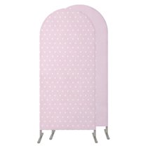Pure White Background Color 6FT Arch Backdrop Covers, Pink Wedding Arch Cover Stretchy, Pure Color ...