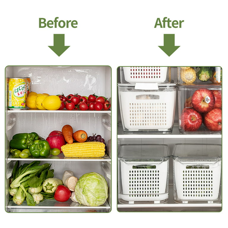 Fresh Produce Vegetable Fruit Storage Container by LUXEAR BPA Free 