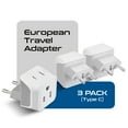 thumbnail image 2 of Ceptics CT-9C Continental European Travel Adapter Plug - Type C (3-Pack), 2 of 9
