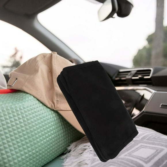 Luxshiny Car Insurance and Registration Holder Glove Box Storage Organizer Black Oxford Cloth 1Set for Vehicle Owners