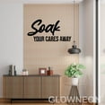 thumbnail image 3 of Glowneon Soak Your Cares Away Metal Sign, Restroom Bathroom Wall Art, 3 of 5