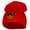 Red, variant on Halloween Cat and Pumpkin Embroidered Knitted Short Beanie - White OSFM