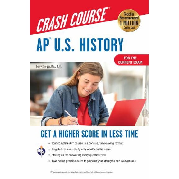 Pre-Owned Ap(r) U.S. History Crash Course, Book   Online: Get a Higher Score in Less Time (Advanced Placement (AP) Crash Course) Paperback
