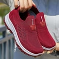 thumbnail image 4 of YOUYEDIAN Orthopedic Shoes for Women Breathable Walking Sneakers Slip on Trainers Ladies Comfortable Casual Athletic Shoe Thick Bottom (Red, 7 Wide), 4 of 8