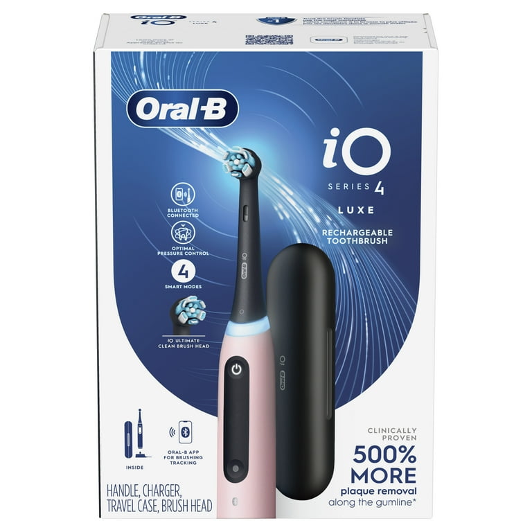 Oral-B iO Series 4 Electric Toothbrush with (1) Brush Head, Rechargeable, Pink Oral-B iO Series 4 Electric Toothbrush with (1) Brush Head, Rechargeable, Pink