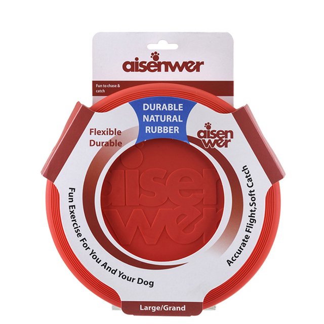 Graflsoa Disque Volant pour Chien en TPU Durable pour l'Entraînement Extérieur, Jouet pour Animal Résistant à la Mastication, Grand Disque Rouge de 9 Pouces pour Rapporter et Jouer dans l'Eau