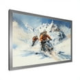 thumbnail image 2 of Designart "Alpine Trek Skiing the Slopes III" Sports Framed Wall Art Decor - Modern White Hiking Bedroom Framed Canvas Wall Art, 2 of 6