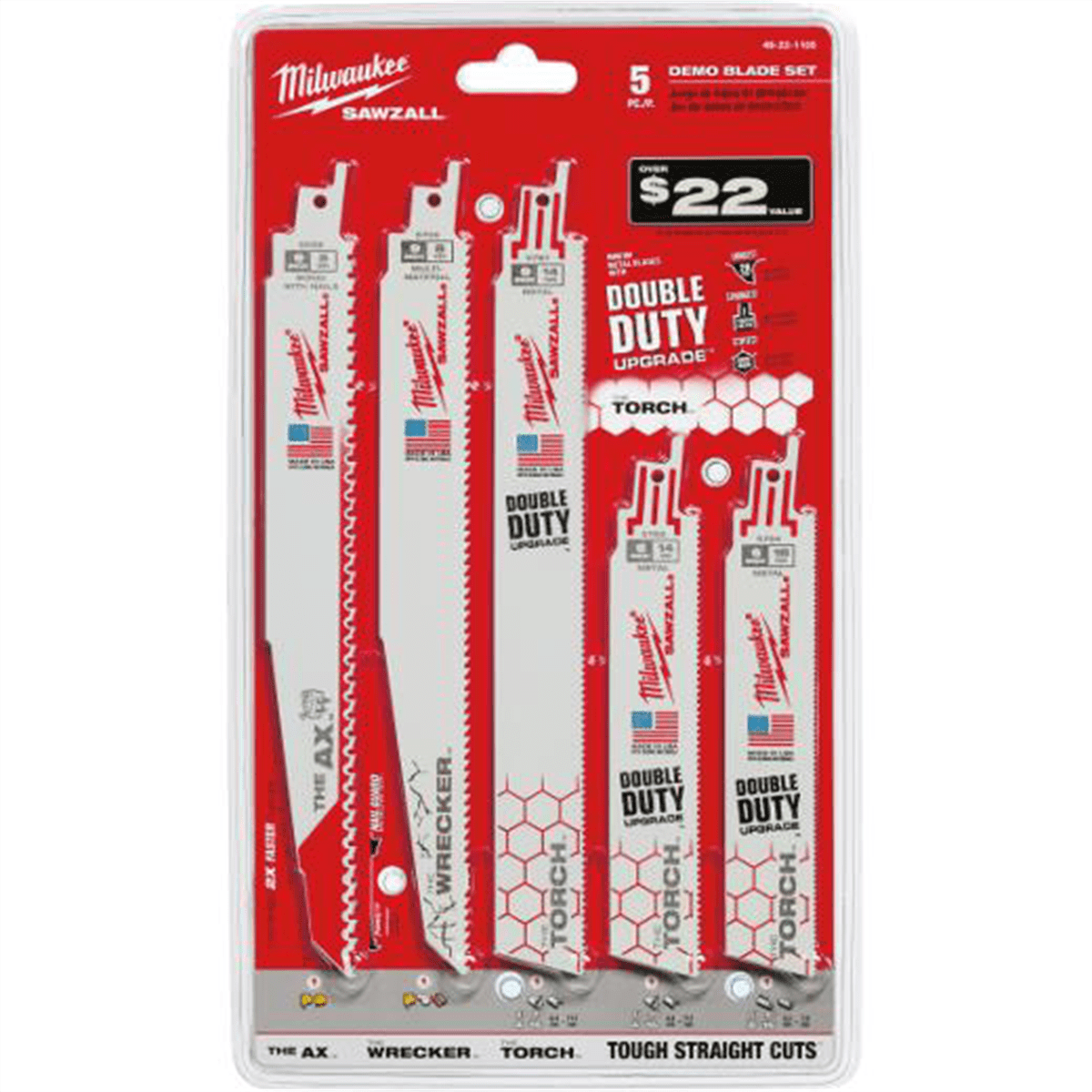 Milwaukee Tool SAWZALL Demolition Blade Set - 5PC