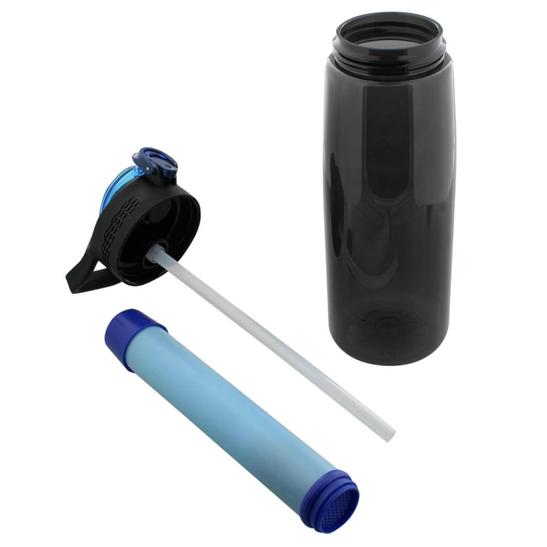 SDS Black Water Filter Bottle - Water Bottle Filter Travel Tool for Clean Water, Men's