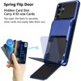 thumbnail image 2 of for Galaxy S22 Ultra Case Wallet Credit Card Holder 4-Card Slot Hidden Back Pocket Dual Layer Hybrid Rugged Rubber Bumper Protective Hard Shell Cover for Samsung Galaxy S22 Ultra 6.8" Navy, 2 of 14