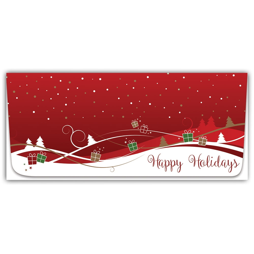 Holiday Currency Envelopes | 6-1/2 x 2-7/8 | 250 Pack | Gifts & Trees