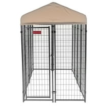 Lucky Dog STAY Series 4 x 8 x 6 Foot Roofed Steel Frame Villa Dog Kennel