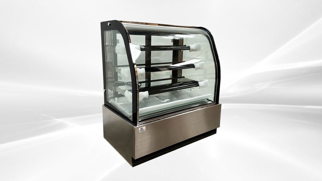 48" Commercial Curved Glass Refrigerated Bakery Display Case, Cake Showcase Refrigerator, ETL Certified