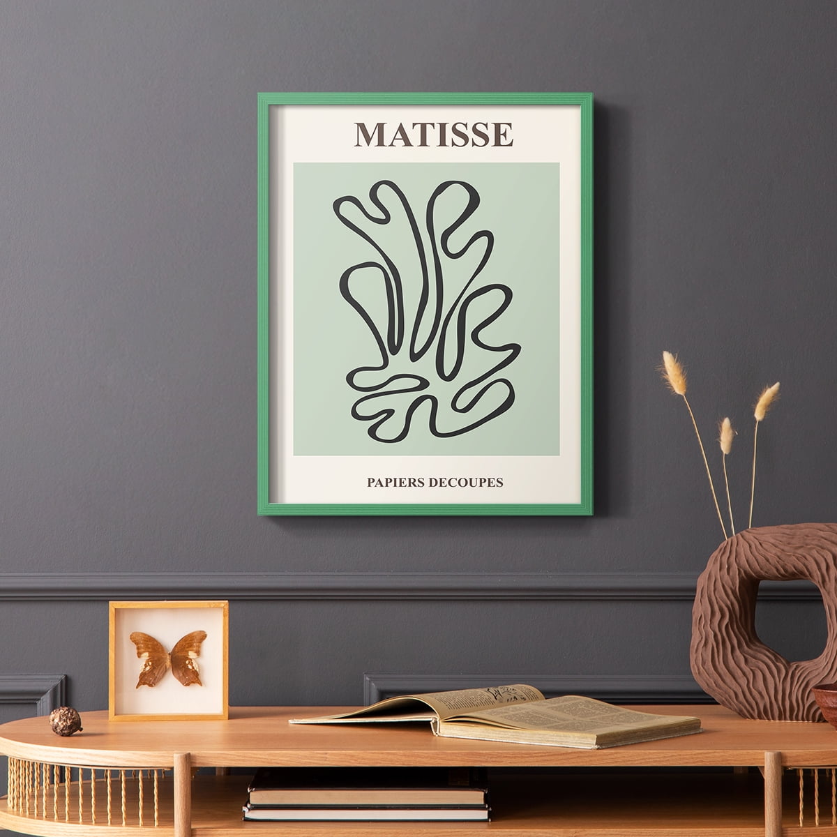 Matisse CXIV Framed Print in Green Solid Wood 16 x 20 Framed Print