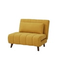 thumbnail image 4 of A&D Home Springfield Polyester Convertible Futon Chair, Yellow, 4 of 20