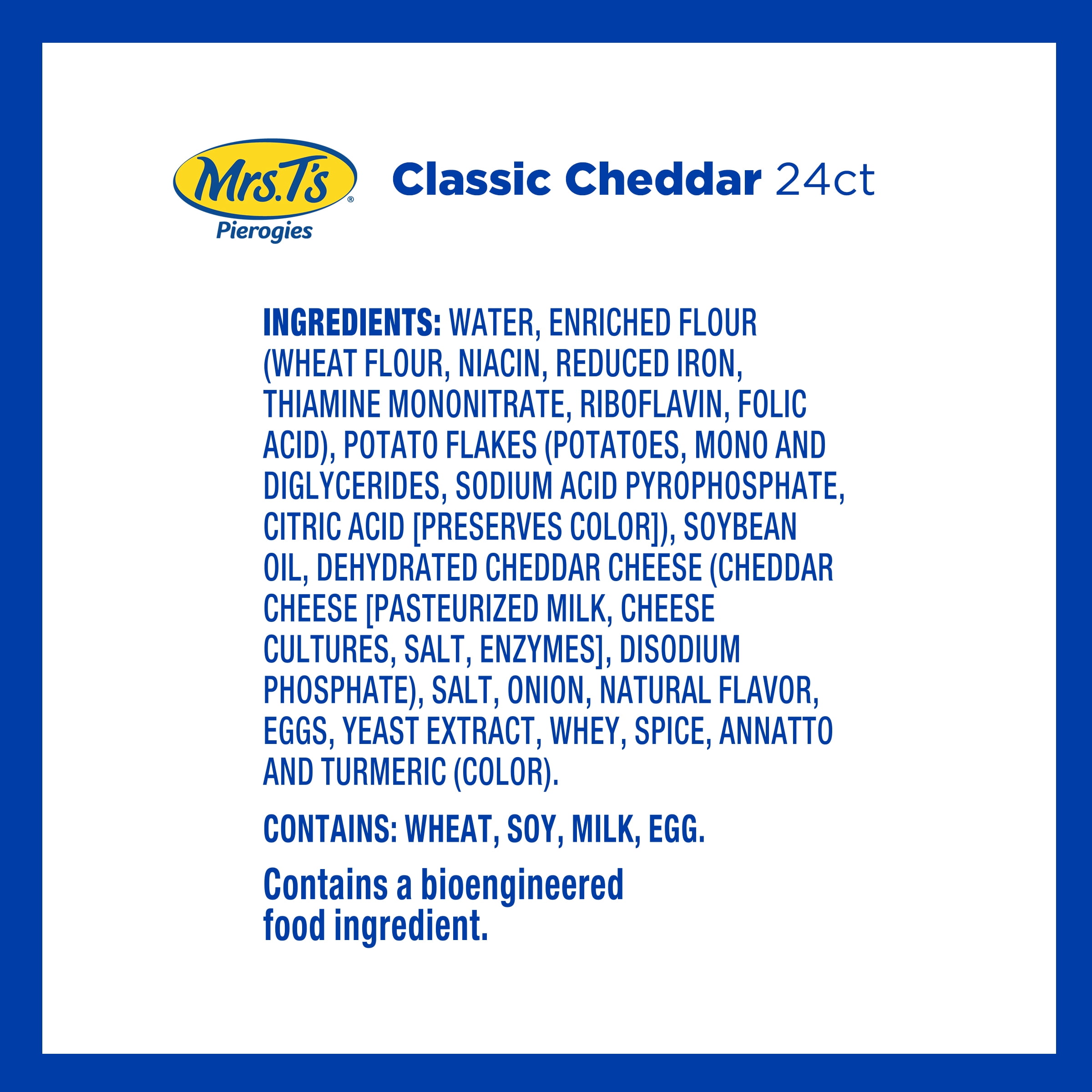 Mrs. T's Classic Cheddar Pierogies, Family Size, 24ct