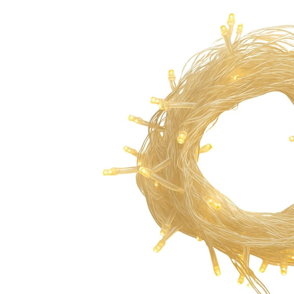 Elegani 100 LED Warm White String Lights – 32ft Black Wire, 8 Lighting Modes, Indoor/Outdoor Plug-In Fairy Lights for Christmas, Parties, Bedroom, Patio & Holiday Decor-Warm White