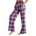 thumbnail image 2 of Plaid Pajama Pants for Women Soft, Cotton Sleep Pants Lightweight Lounge Pj Bottoms with Pockets, 2 of 5
