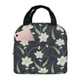thumbnail image 1 of Disketp Lilies Flowers for Insulated Lunch Bag for Women and Men, Perfect for Work, Hiking, Picnic, 1 of 8