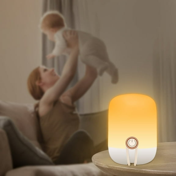 LETOUR Portable Night Light 3 Modes Stepless Dimming 500 Lumens, USB-C Rechargeable 1800mAh Battery, Remote Control, Nursery & Camping Light for Kids, Bedroom, and Outdoor