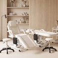 thumbnail image 3 of Costway Chaise Tatouage pour Client Esthéticienne, Lit Facial à Hauteur Réglable avec Tabouret Hydraulique, Dossier et Repose-Pieds Réglables, Blanc, 3 of 9