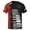 Red&Black, variant on Men Print Chef Coat Short Sleeve Chef T-shirt Crew Neck Chef Shirt Kitchen Canteen Cooking Red XL