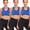 Bluex3, variant on YouLoveIt Women Sports Bra, 3 pack Zipfront Padded Cups Comfort Sports Bra Zip Front Mesh Racerback Sports Bra Active Gym Yoga Workout Sports Bras