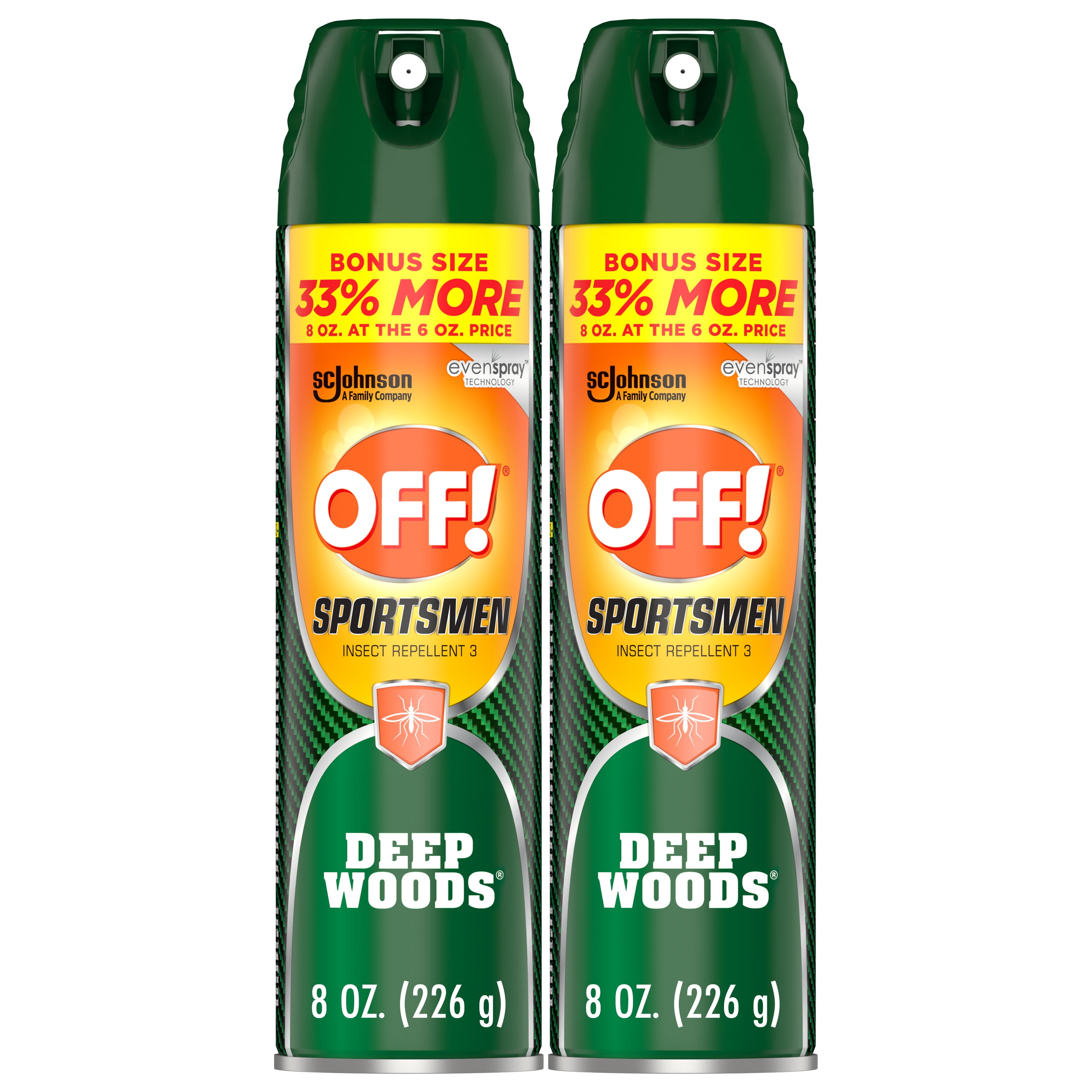 OFF! Sportsmen Deep Woods Insect Repellent III, 8 Oz, 2 Pack