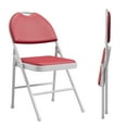 thumbnail image 1 of Juego de 2 Sillones Plegables con Cojín – Estructura Metálica Sólida, Patas Antideslizantes, Asiento Acolchado de PU, Perfectas para Interior, Exterior, Balcón y Reuniones Familiares, 1 of 14