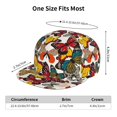 thumbnail image 4 of Zufioo Retro Floral Butterfly Print Flat Brim Baseball Cap, Sun Protection, Sweat Absorption, Adjustable Sports Cap, Suitable for Men and Women in All Seasons, 4 of 7