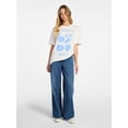 thumbnail image 2 of No Boundaries Washed Graphic Boyfriend Tee, Women's XXS-XXL, 2 of 5