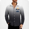 thumbnail image 3 of lcziwo Lightning Prime Sales Linen Long Sleeve Shirts for Men Summer Casual Button Down Hawaiian Shirt Fashion Gradient Print Blouse Tops Tropical Vacation Beach Outfits, 3 of 6