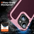 thumbnail image 4 of JTCASES for iPhone 15 Plus Case, Hybird PC TPU Anti-slip, Shockproof  Bumper, Military Drop Resistant, Rugged Heacy Duty Full Body Protective Shell for iPhone 15 Plus, Slim Fit for Girls Men, Rose, 4 of 8