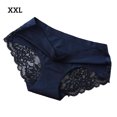 thumbnail image 1 of Qarigey Bragas con borde de encaje para mujer, cintura elástica transpirable, banda para chica, calzoncillos que absorben la humedad, ropa interior Ropa interior Azul XXL Qarigey AP000437-27, 1 of 6