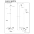 thumbnail image 2 of Kingston Brass CCK2678 Vintage Wall Mount Shower Combo, Brushed Nickel, 2 of 4