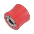 thumbnail image 3 of Unique Bargains 8mm Chain Roller Pulley Tensioner Wheel Guide Concave Type for Bike Sliding Door Red, 3 of 6