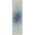 thumbnail image 2 of SAFAVIEH Evoke Collection 2'2" x 13' Royal / Ivory EVK228A Abstract Burst Non-Shedding Living Room Bedroom Runner Rug, 2 of 4